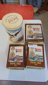 lot 52 image: 4-Vintage Pillsbury tins
