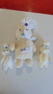 lot 57 image: 3-Pillsbury Doughboy figures