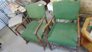 lot 103 image: Vintage rocker and armchair. Great DIY project