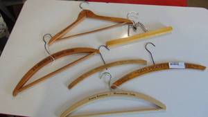 lot 109 image: Vintage advertising wood hangers