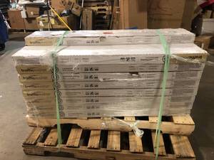 24 Boxes of Camden Lake Oak 7 mm T x 8.03 in. W Laminate Wood Flooring (23.91 sq.ftCase) by TrafficMaster Customer Returns See Pictures