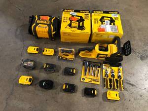 Lot of Assorted Dewalt Tools, Jumper Boxes, Hardware and more Customer Returns See Pictures