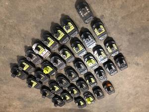 Lot of Assorted Ryobi Batteries Customer Returns See Pictures