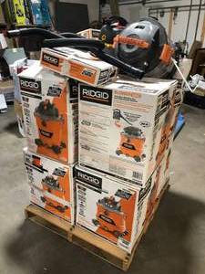 Pallet of Ridgid WetDry Shop Vacs Customer Returns See Pictures