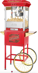 lot 435 image: Great Northern 83-DT5611 Pasadena 8oz Popcorn MachineCart Red (OPEN BOX)