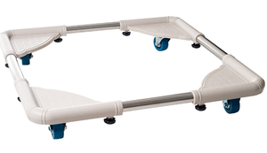 lot 454 image: LOT OF 2 - Stalwart 82-43752 Dolly Mobile Rolling Cart with Adjustable Base and 4-Locking Wheels (OPEN BOXES)