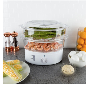 lot 476 image: Classic Cuisine 82-KIT1012 6.3 qt. Vegetable Steamer Rice Cooker (OPEN BOX)