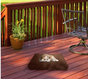 lot 477 image: Petmaker 80-PET6077 20 x 15 in. Waterproof Memory Foam Pet Bed - Brown