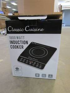 lot 474 image: Classic Cuisine Multi-Function 1800-Watt Portable Induction Cooker (OPEN BOX)