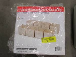 lot 484 image: Fabric Storage Cubes  8-Piece Set (OPEN BOX)