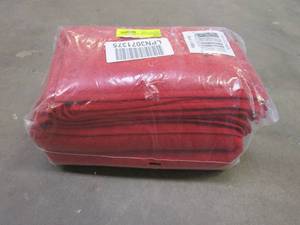 lot 500 image: Lavish Home 6-Piece Red Solid Cotton Bath Towel Set (OPEN PACKAGING)