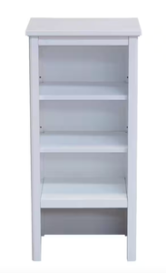 lot 534 image: Alaterre Furniture Dorset 17 in. W x 36 in. H Freestanding Shelving Hutch in White (OPEN BOX)