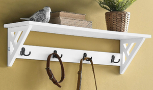 lot 536 image: Alaterre Furniture Coventry 36W Coat Hook with Shelf (OPEN BOX)