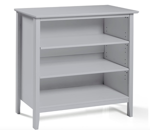 lot 537 image: Alaterre Furniture Simplicity Dove Gray Under Window Bookcase (OPEN BOX)