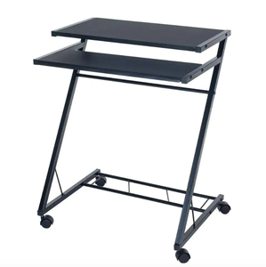 lot 546 image: Lavish Home 17.6 in. Rectangular Black Laptop Desks with Wheels (OPEN BOX)