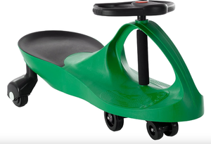 lot 569 image: Wiggle Car Ride On Toy  No Batteries, Gears or Pedals  Twist, Swivel, Go  Outdoor Ride in Green (OPEN BOX)