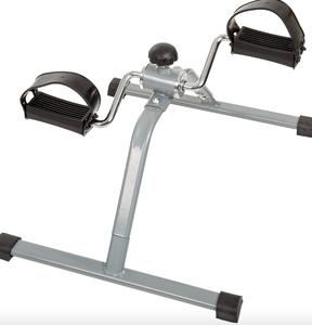 lot 573 image: Wakeman Portable Fitness Pedal Stationary Under Desk Indoor Exercise Machine Bike for Arms, Legs, Physical Therapy or Calorie Burner, Black,Gray (80-5112) (OPEN BOX)