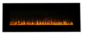 lot 590 image: Northwest  54 in. LED Fire and Ice Electric Fireplace in Black (MISSING REMOTE & GLASS STONE)