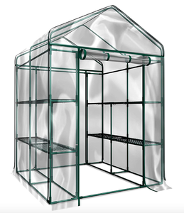lot 578 image: Home-Complete HC-4202 Walk-In Greenhouse- Indoor Outdoor with 8 Sturdy Shelves (OPEN BOX)