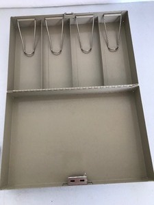 lot 68 image: MMF Industries Metal cash box with money tray and combination lock