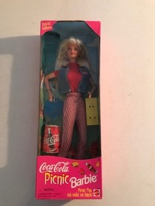 lot 310 image: 1997 Mattel Coca Cola Picnic Barbie in box
