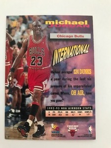 lot 357 image: 1993-94 Topps Stadium Club #181 Michael Jordan Basketball Card NBA Frequent Flyers Chicago Bulls