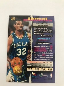 lot 364 image: 1993 ROOKIE Stadium Club Jamal Mashburn 1st Day Issue #220