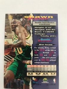 lot 365 image: Shawn Kemp 1994 Basketball Topps Stadium Club Card 1st Day Issue #222
