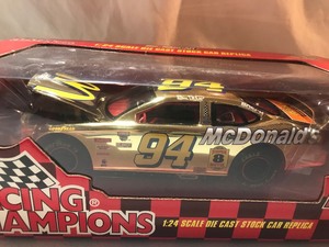 lot 396 image: 1998 Bill Elliott #94 McDonalds 124 Gold Nascar Diecast Racing Champions Car