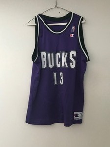 lot 108 image: Vintage 90s Champion Glenn Robinson Milwaukee Bucks #13 Purple Jersey size  48 XL NBA