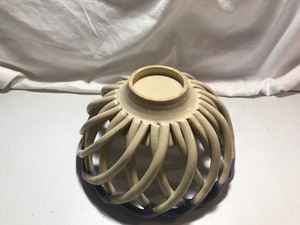 lot 119 image: Very unique pottery bowl  basket