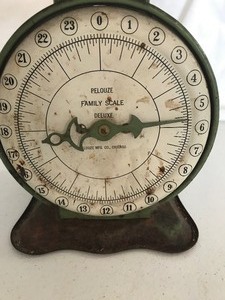 lot 165 image: Vintage Pelouze family scale deluxe