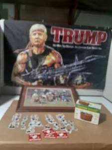 lot 246 image: Trump banner, TrumpBiden stickers & More