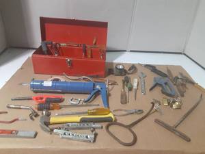 lot 215 image: Tool Box & Tools