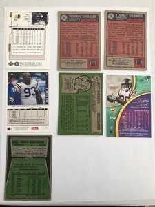 lot 405 image: 7 - Autographed Minnesota Vikings Football Cards