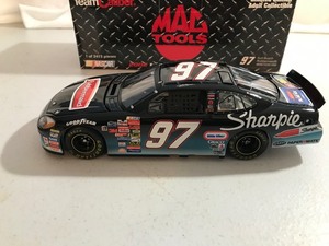lot 288 image: 2001 NASCAR MAC Tools Kurt Busch #97 Rubbermaid 124 scale die cast stock car