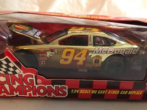 lot 410 image: 1998 NASCAR Racing Champions 50th Anniversary Bill Elliott #94 McDonalds Mac Tonight 124 scale die cast stock car