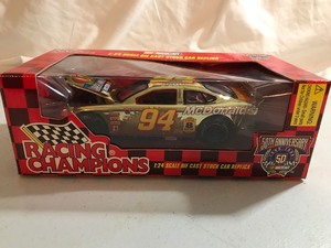 lot 411 image: 1998 NASCAR Racing Champions 50th Anniversary Bill Elliott #94 McDonalds Super 8 Hotel 124 scale die cast stock car
