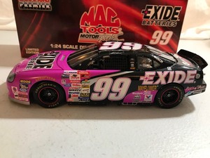 lot 424 image: 1998 NASCAR MAC Tools Jeff Burton #99 Exide Batteries 124 scale die cast stock car