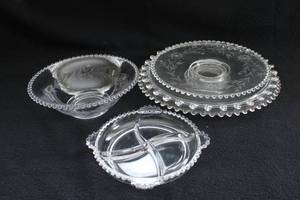lot 94 image: Glass Serveware with Droplet Style Edges