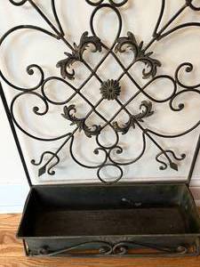 lot 28 image: Hanging Bronze-Colored Rectangular Planter