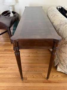 lot 69 image: Mission Oak Sofa TableConsole
