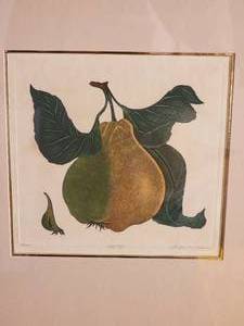 lot 58B image: Uplifting Fine Art Botanical Etching by Dan Mitra - Pear - SIGNED NUMBERED 168750