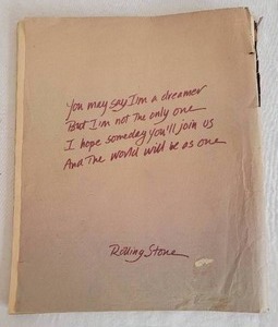 lot 42A image: RAREORIGINAL 1981 - Rolling Stone - John Lennon & Yoko Ono - Annie Leibovitz