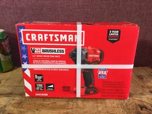 lot 2 image: Craftsman V20 Brushless 14 Impact Driver - Like New