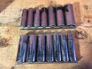 lot 13 image: Craftsman 14pc 12dr Deepwell Sockets SAE-Metric