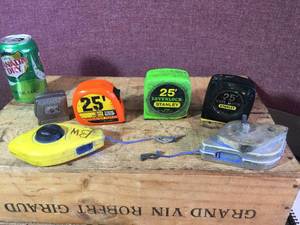 lot 23 image: Group Tape Measures - Chalk Lines