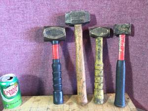 lot 134 image: 4 Brass Non-Marring Hammers