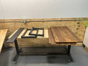 lot 93 image: CARE ROYAL Vintage Industrial Farmhouse 43.3 inches Coffee Table with Storage Shelf for Living Room, Accent Cocktail Table, Real Natural Reclaimed Wood, Sturdy Rustic Brown Metal Frame, Easy Assembly