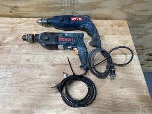 lot 25 image: BOSCH and RYOBI Drill
